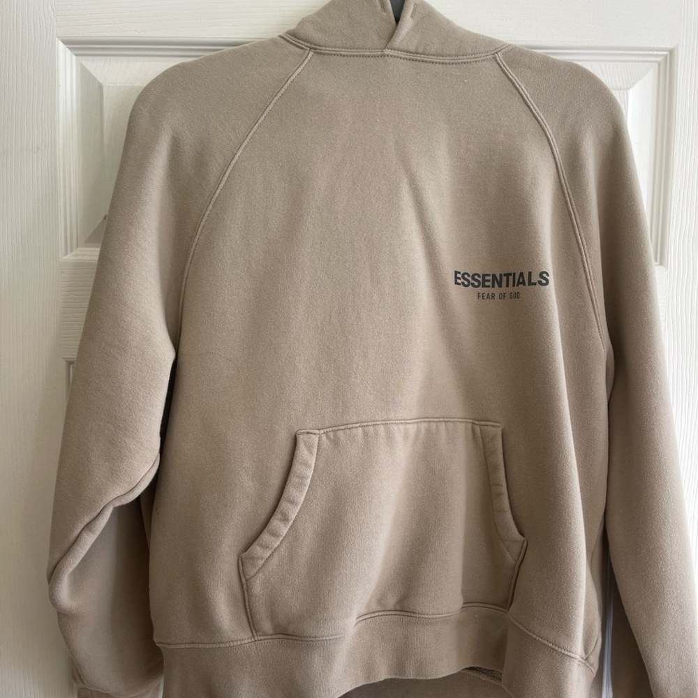 Essentials Fear Of God Tan Hoodie